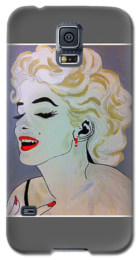 Marilyn Monroe Galaxy S5 Case featuring the painting Marilyn Monroe Beautiful by Saundra Myles