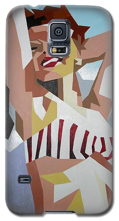 Actress Galaxy S5 Case featuring the painting Marilyn by Taiche Acrylic Art