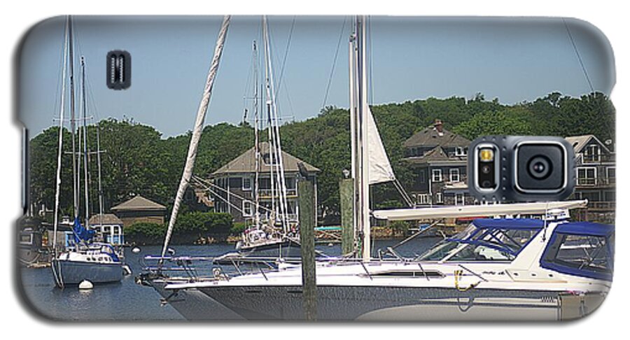 Woods Hole Ma Galaxy S5 Case featuring the photograph Marina At Woods Hole MA by Suzanne Powers