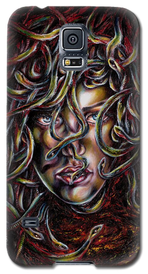Medusa Galaxy S5 Case featuring the painting Medusa No. three by Hiroko Sakai