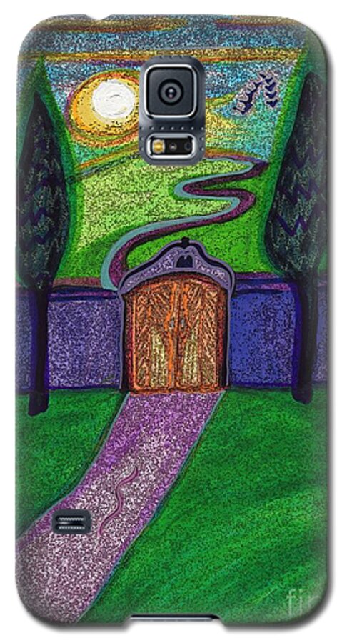 First Star Art Galaxy S5 Case featuring the drawing Metaphor Door by jrr by First Star Art