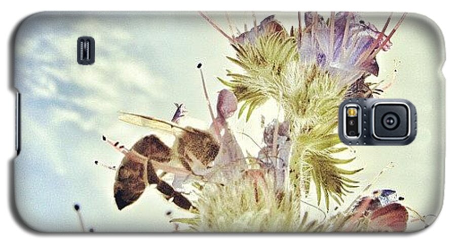 Summer Galaxy S5 Case featuring the photograph #mgmarts #flower #spring #summer #bee by Marianna Mills