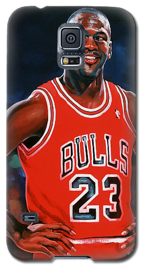 Michael Jordan Galaxy S5 Case featuring the painting Michael Jordan by Paul Meijering