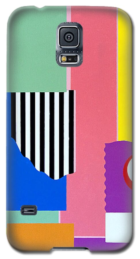 Geometric Galaxy S5 Case featuring the painting Mid Century Compromise by Thomas Gronowski