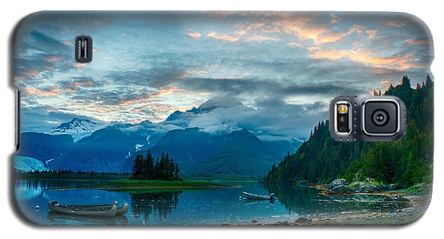 Alaska Galaxy S5 Case featuring the photograph Midnight Lagoon Alaska by George Buxbaum