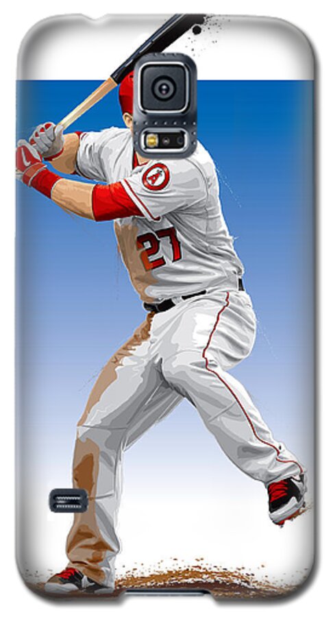 Baseball Galaxy S5 Case featuring the digital art Mike Trout by Scott Weigner