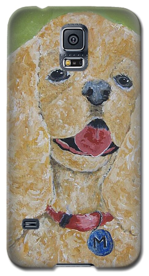 Dogs Portrait Galaxy S5 Case featuring the painting Mikey by Suzanne Theis