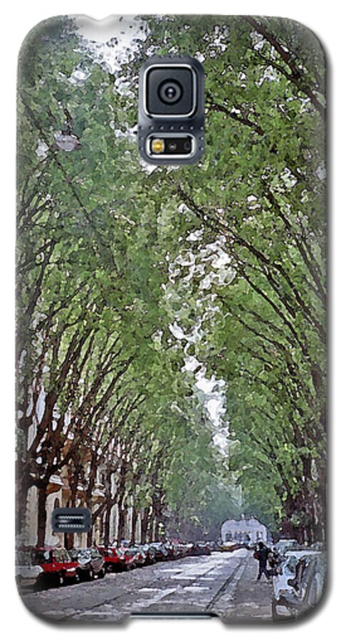 Milan Street Galaxy S5 Case featuring the digital art Milan Street by John Vincent Palozzi