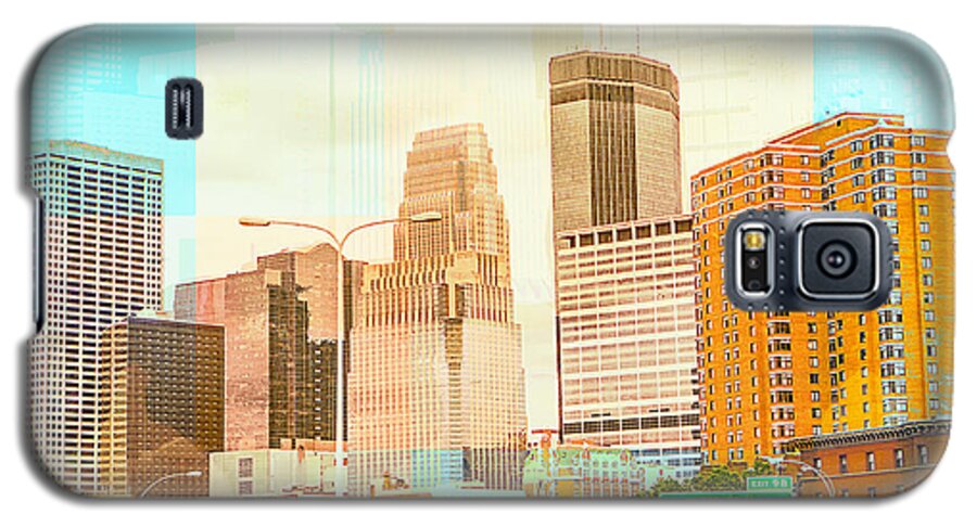 Mpls Galaxy S5 Case featuring the digital art Minneapolis Skyline by Susan Stone