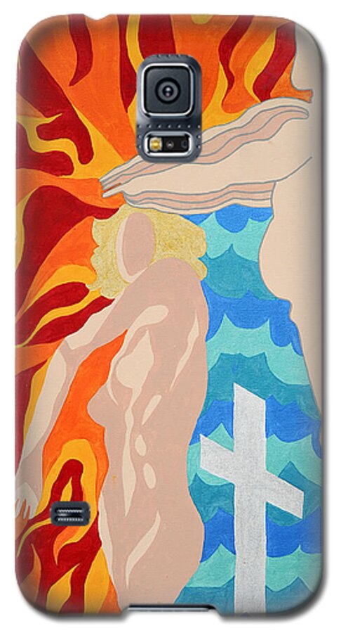 Cross Galaxy S5 Case featuring the painting Misdirected by Erika Jean Chamberlin