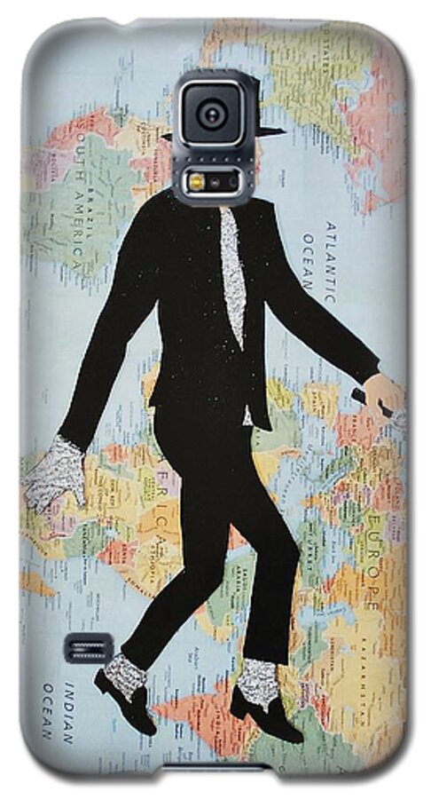 Mixed Media Galaxy S5 Case featuring the painting MJ We Are The World by Karen Buford