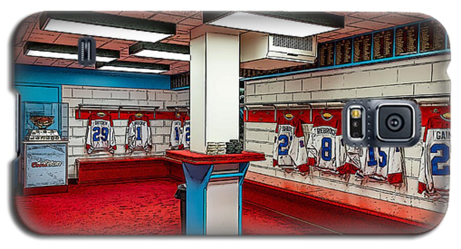 Montreal Canadians Hall Of Fame Locker Room Galaxy S5 Case featuring the painting Montreal Canadians Hall of Fame Locker Room by Klm Studioline
