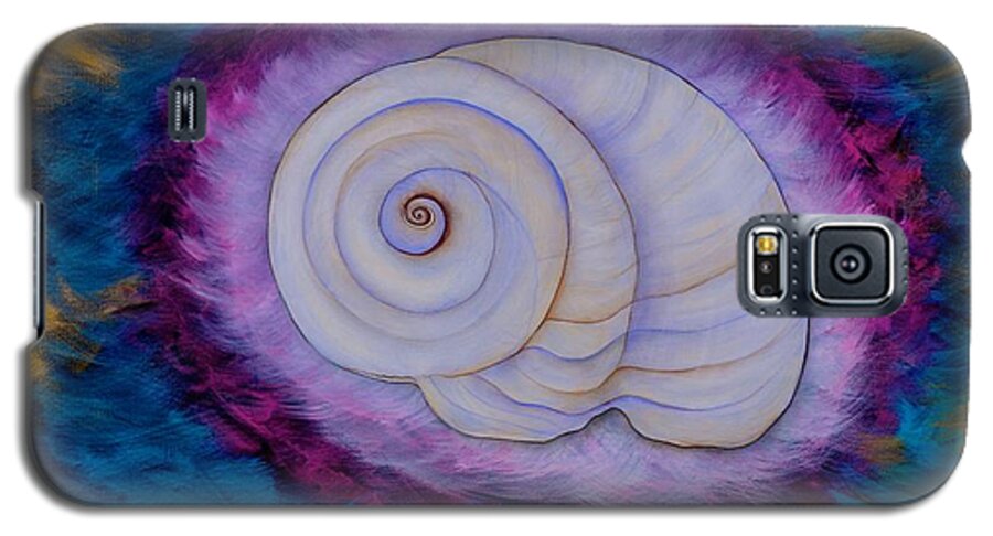 Shell Painting Galaxy S5 Case featuring the painting Moon Snail by Deborha Kerr