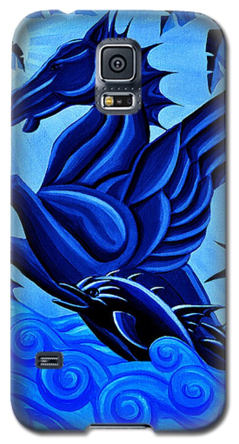 Seahorse Galaxy S5 Case featuring the painting Moondance by Tony Franza