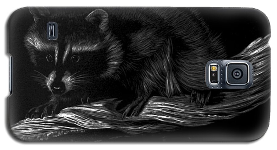 Art Galaxy S5 Case featuring the drawing Moonlight Bandit by Dustin Miller
