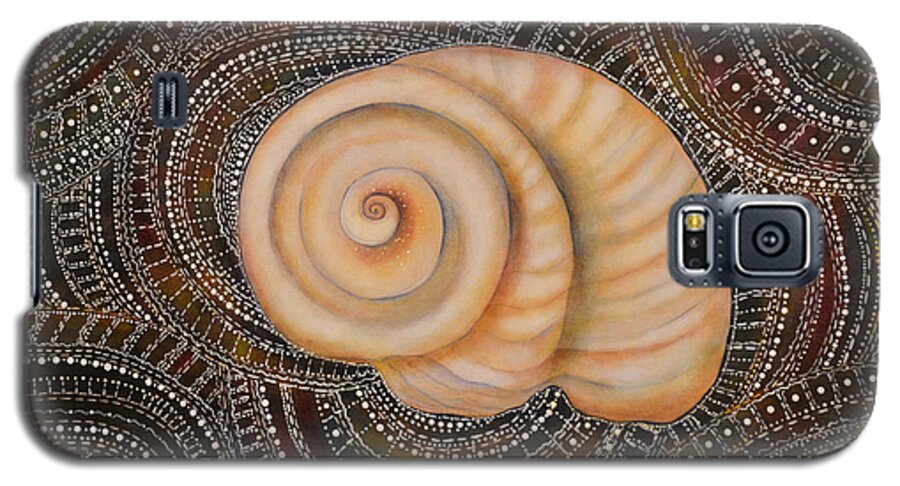 Mandala Art Galaxy S5 Case featuring the painting Moonsnail Mandala by Deborha Kerr