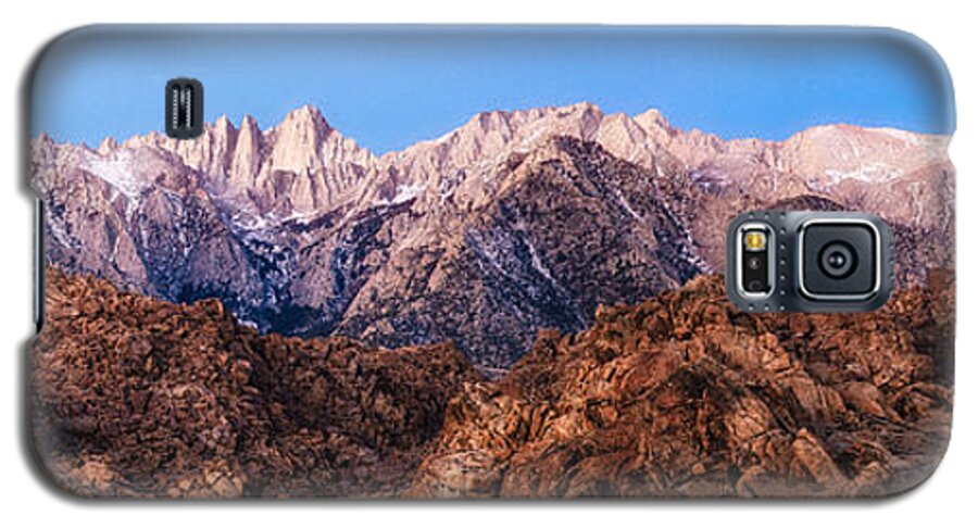 Sierras Galaxy S5 Case featuring the photograph Morning Light Mount Whitney by Anthony Michael Bonafede