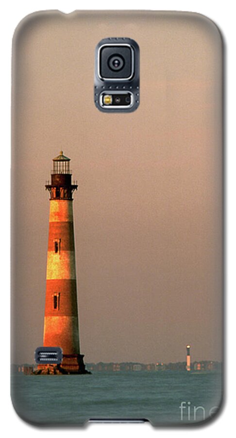 Transportation Galaxy S5 Case featuring the photograph Morris Island and Sulivan Island lighthouses by John Harmon