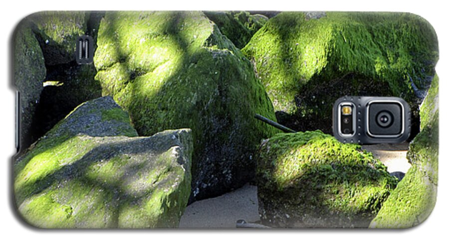 Moss Galaxy S5 Case featuring the photograph Moss on the Rocks by Bob Slitzan