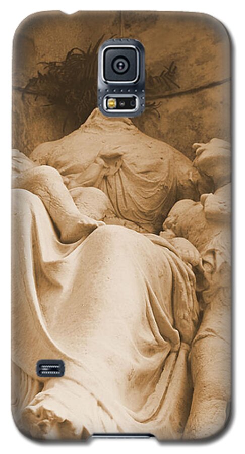 Cemetery Galaxy S5 Case featuring the photograph Mother with Children by Nadalyn Larsen