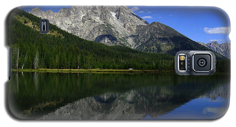 Mount Moran Galaxy S5 Case featuring the photograph Mount Moran and String Lake by Raymond Salani III