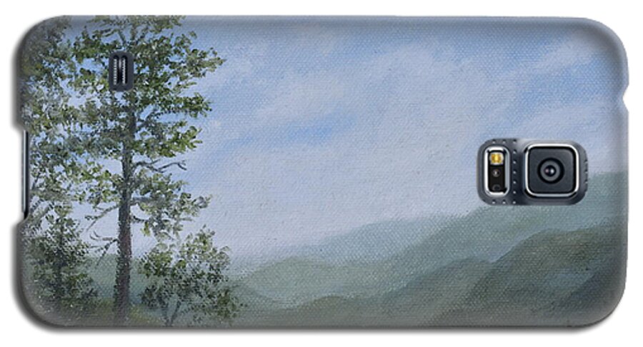 Mountains Galaxy S5 Case featuring the painting Mountain Vista 1 by K. McDermott by Kathleen McDermott