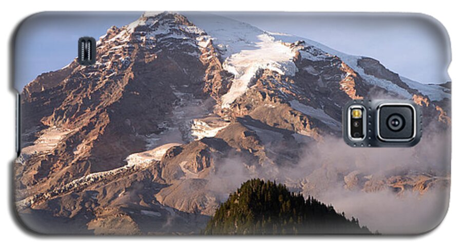 Mt Rainier Galaxy S5 Case featuring the painting Mt Rainier Sunset by Scott Nelson