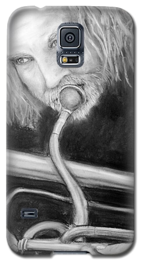 Music Galaxy S5 Case featuring the drawing Musician by Loretta Luglio