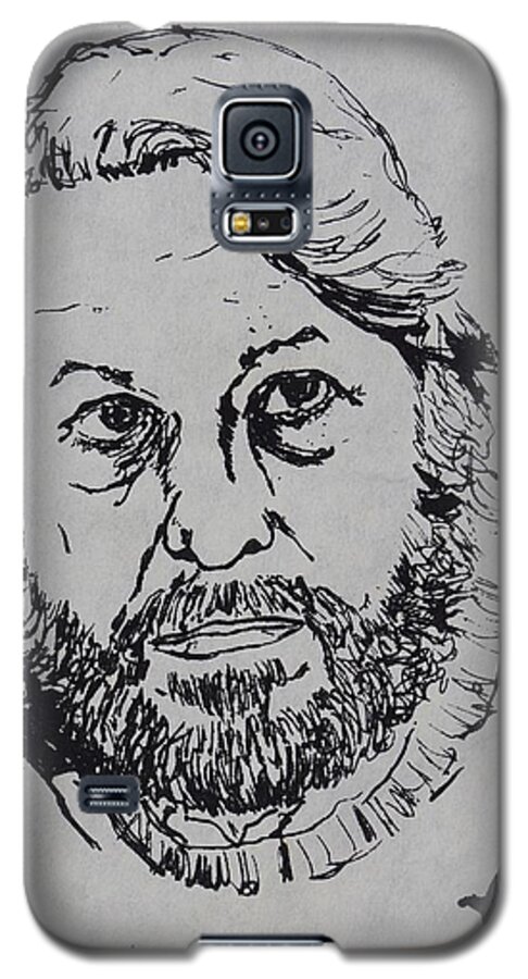 Face Galaxy S5 Case featuring the painting My Father 1973 by Erika Jean Chamberlin