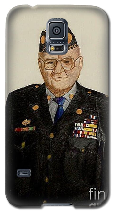 War Hero Galaxy S5 Case featuring the drawing My Grandfather Galen Kittleson by Jon Kittleson