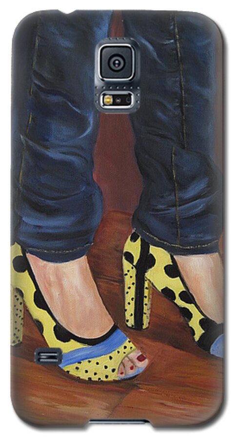 Shoes Galaxy S5 Case featuring the painting My Shoes by Roberta Rotunda