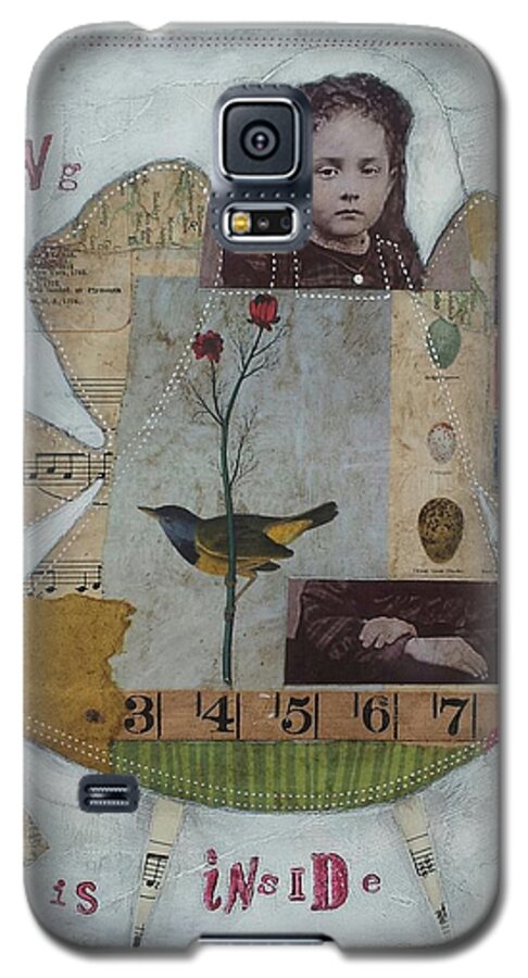 Mixed Media Galaxy S5 Case featuring the painting My Song is Inside Me by Casey Rasmussen White