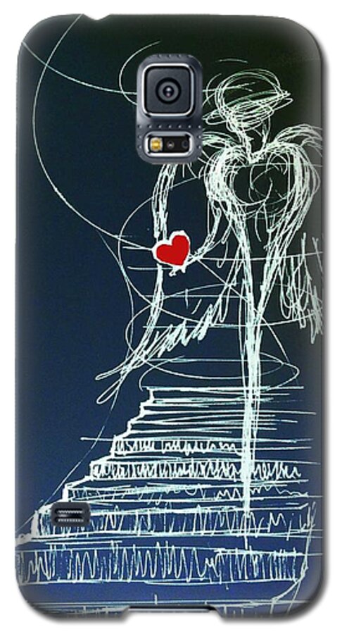 Giorgio Tuscani Galaxy S5 Case featuring the painting My Soul awaits with Love at hand by Giorgio Tuscani