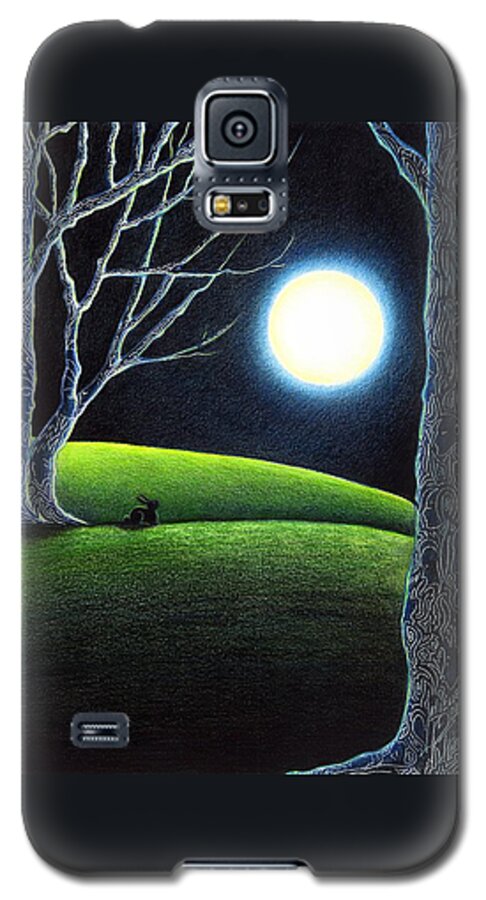 Bunny Galaxy S5 Case featuring the drawing Mystery's Silence and Wonder's Patience by Danielle R T Haney