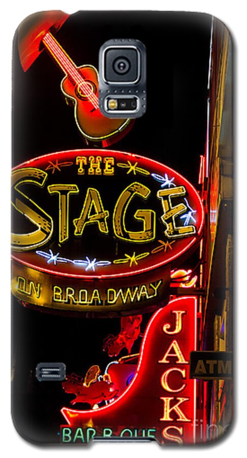 The Stage On Broadway Galaxy S5 Case featuring the photograph Nashville Night Life by Sophie Doell