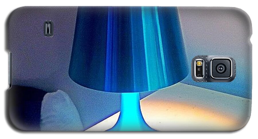 #lamp #blue #70's #style #bedroom #decorative Galaxy S5 Case featuring the photograph 70's Style by Jacqui Mccarron
