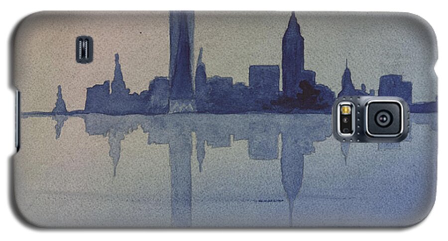 Nyc Galaxy S5 Case featuring the painting New York Skyline by Donna Walsh