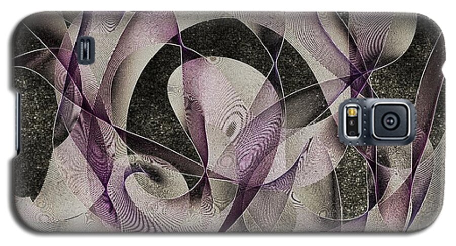 Purple Galaxy S5 Case featuring the digital art Night Stars by Marian Lonzetta