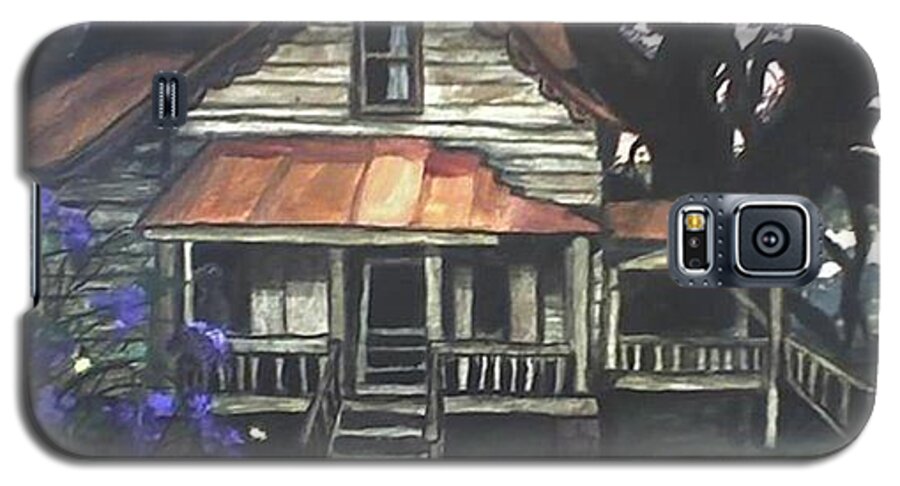 Watercolor Galaxy S5 Case featuring the painting Nightfall on a Freedman's House by Alexandria Weaselwise Busen