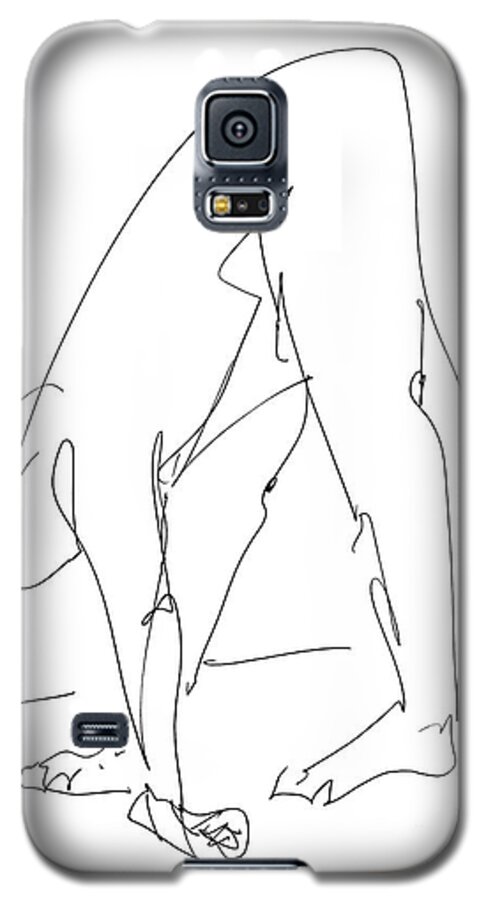 Male Galaxy S5 Case featuring the drawing Nude Male Drawings 32 by Gordon Punt