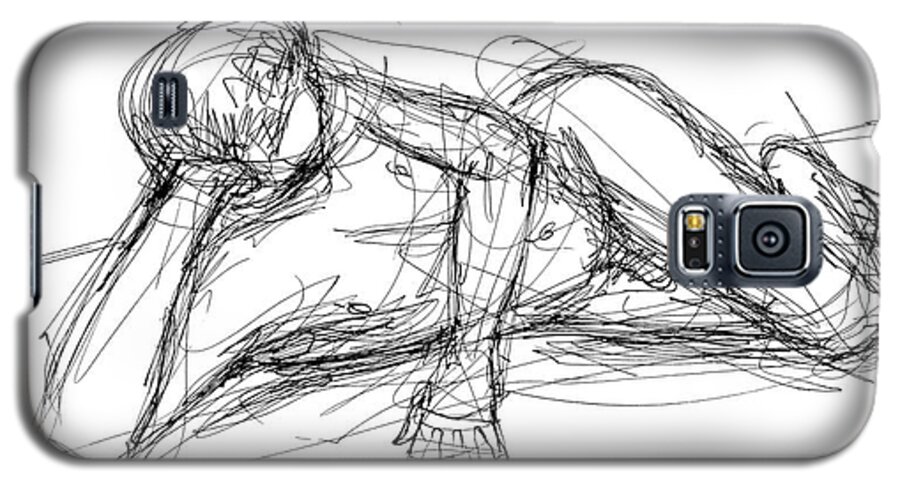 Male Sketches Galaxy S5 Case featuring the drawing Nude Male Sketches 5 by Gordon Punt