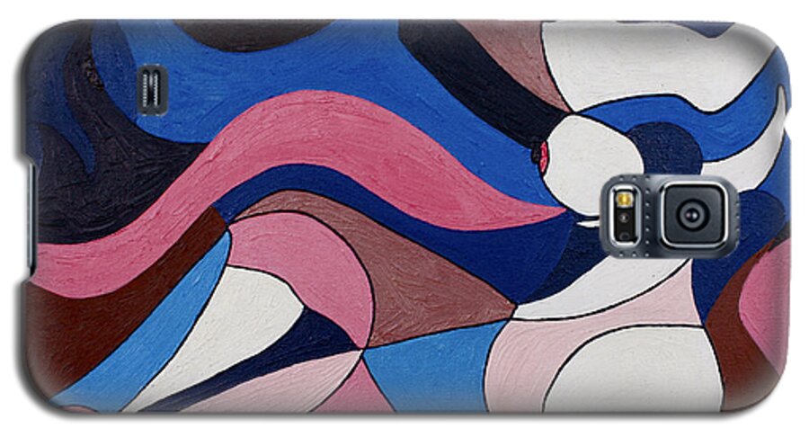 Nude Galaxy S5 Case featuring the painting Nude1 by Carol Tsiatsios