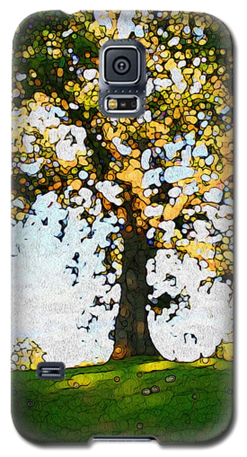 Oak Galaxy S5 Case featuring the digital art Oak tree 1 by Geoff Strehlow
