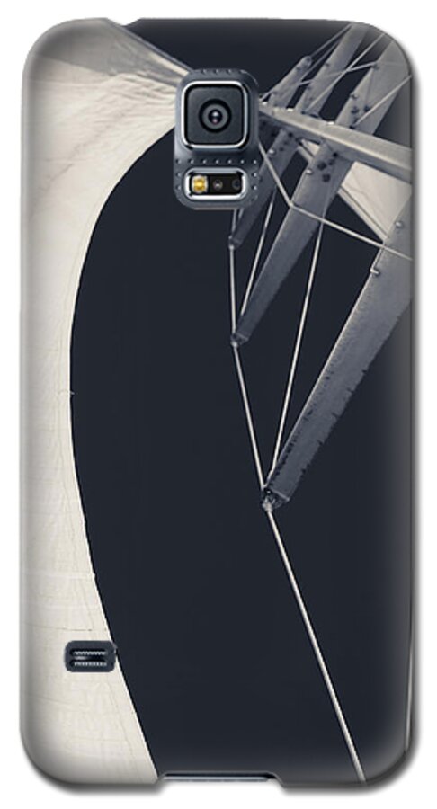 Sails Galaxy S5 Case featuring the photograph Obsession Sails 9 Black and White by Scott Campbell