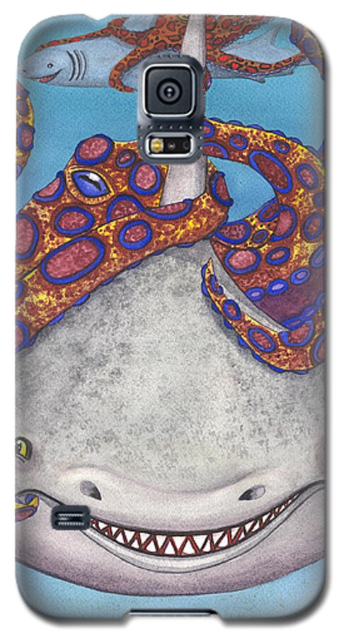 Octopus Galaxy S5 Case featuring the painting Octopied by Catherine G McElroy