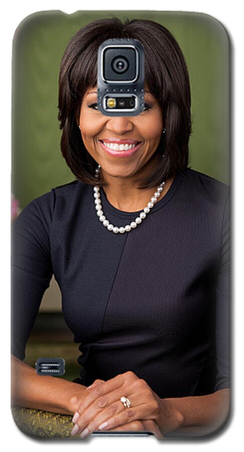 Chuck Kennedy Galaxy S5 Case featuring the photograph Official portrait of First Lady Michelle Obama by Celestial Images
