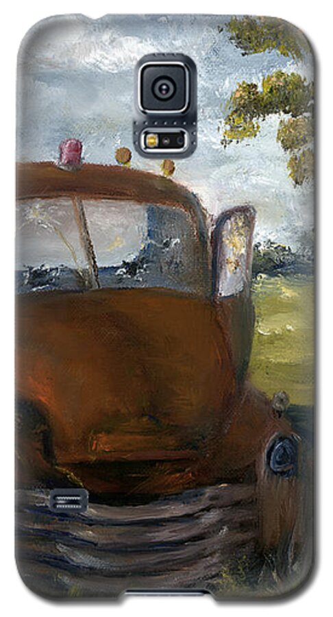 Old Galaxy S5 Case featuring the painting Old Truck Shreveport Louisiana Wrecker by Lenora De Lude