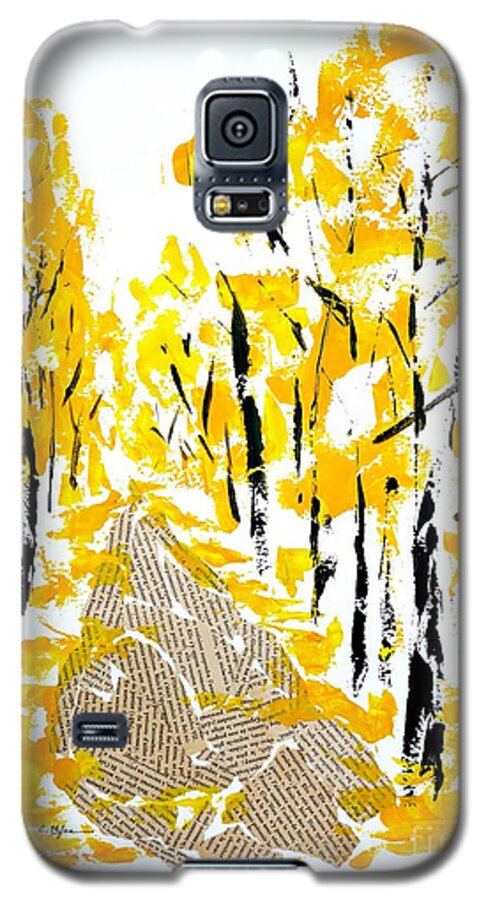 Mixed-media Galaxy S5 Case featuring the painting On the way to School by Cristina Stefan