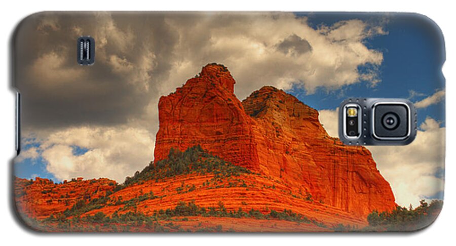 Red Rocks Galaxy S5 Case featuring the photograph One Sedona Sunset by Hany J