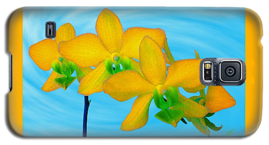 Orchid Flower Galaxy S5 Case featuring the photograph Orchid In Yellow by Ben and Raisa Gertsberg